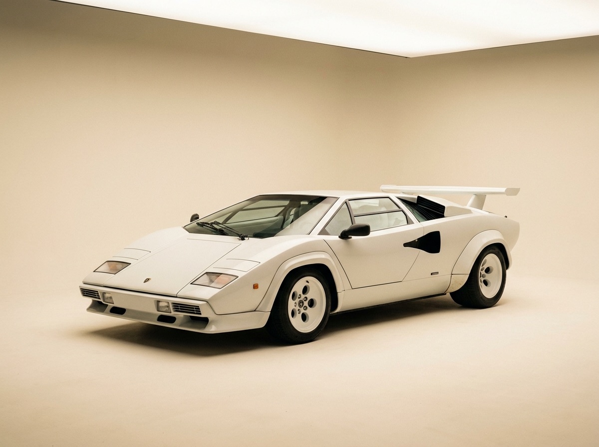 Lamborghini Countach blanche