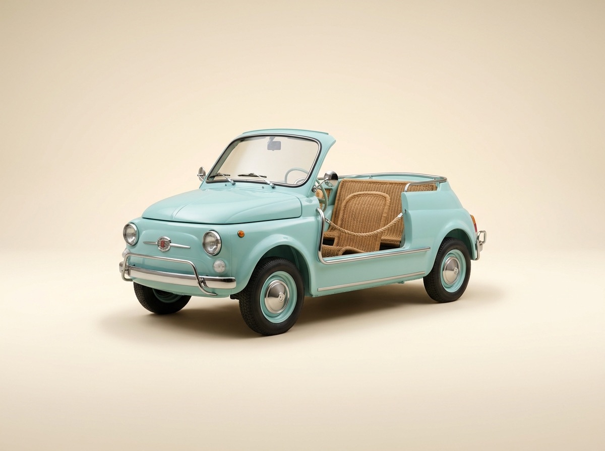 Fiat 500 Jolly corde et osier